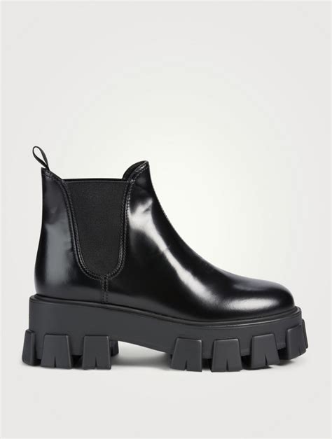 prada platform moon boot|prada chelsea ankle boots.